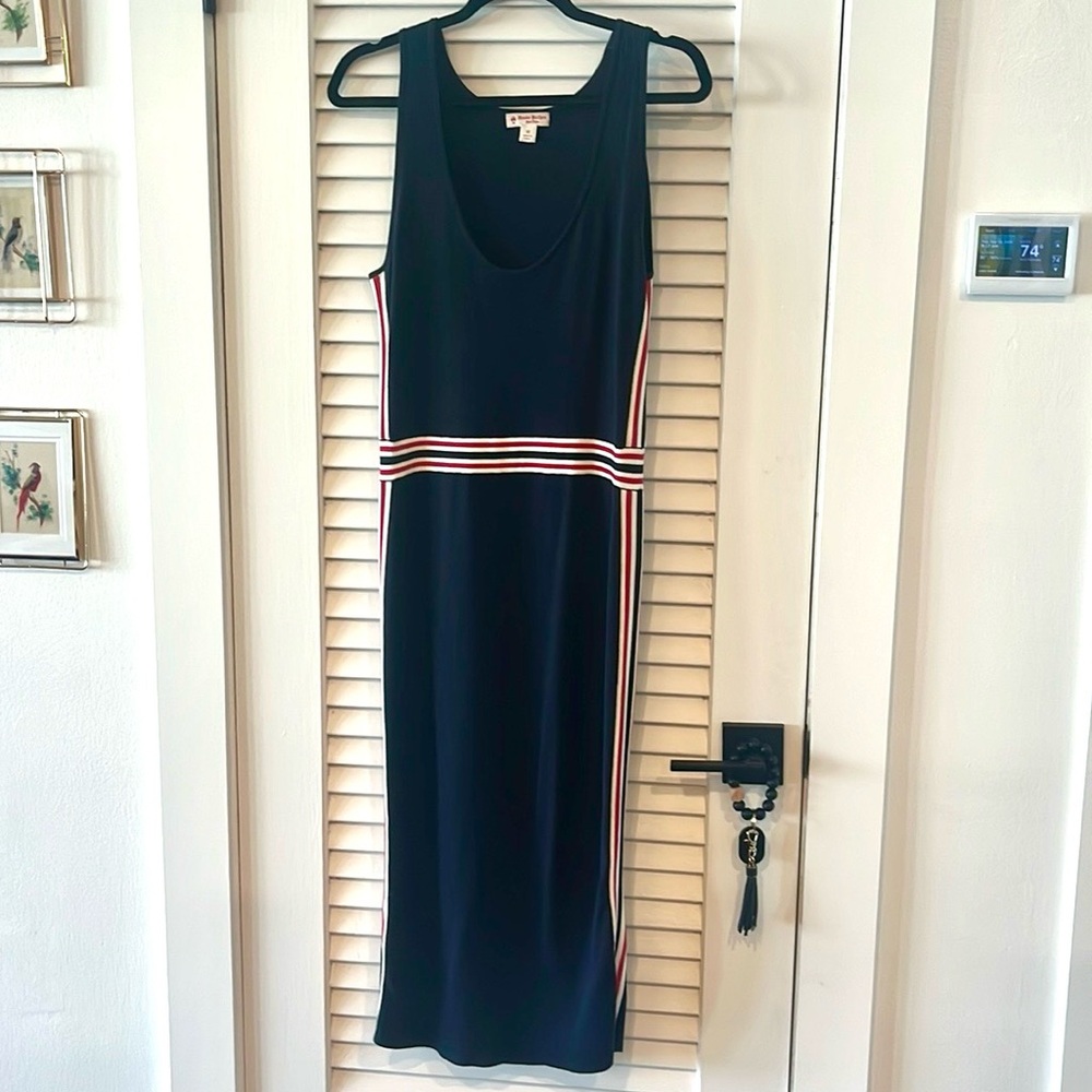 Brooks Brothers Navy Dress with Red and White Stripe